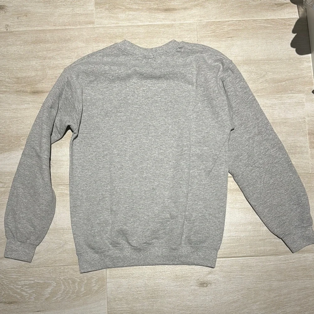 Grey Sweater with Festive Print